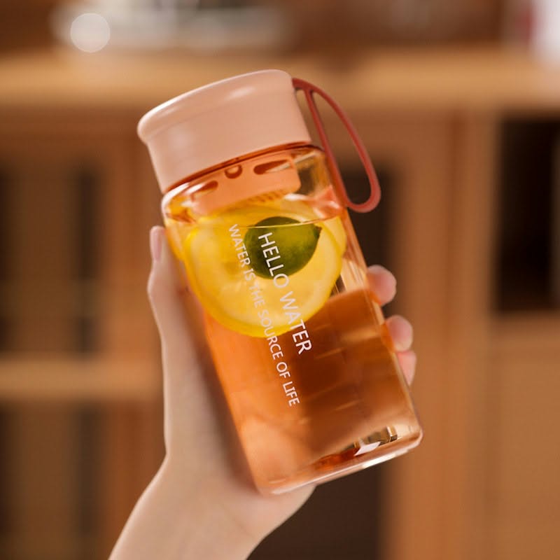 600ml Stylish Portable Sports Water Bottle with Strainer