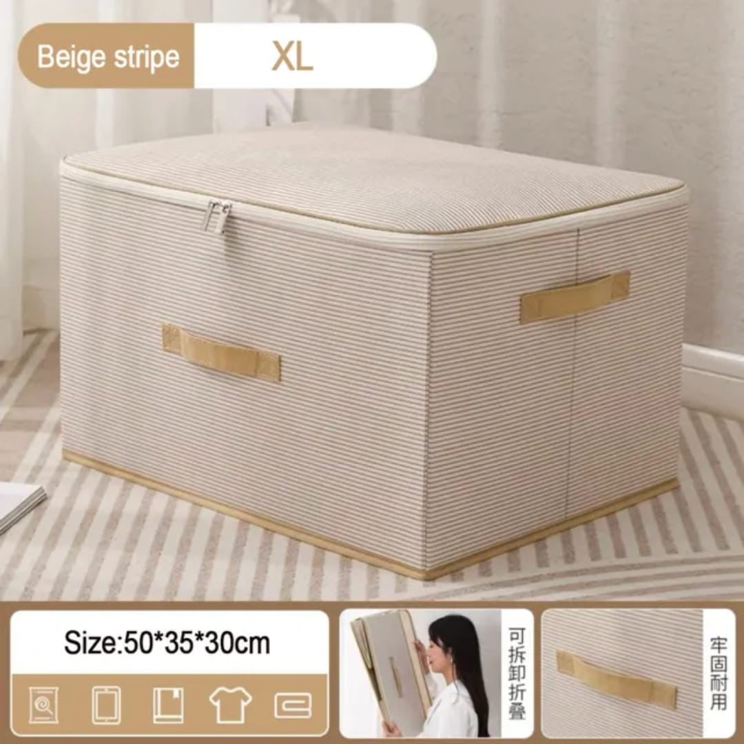Extra Large capacity collapsible zipper storage boxes.