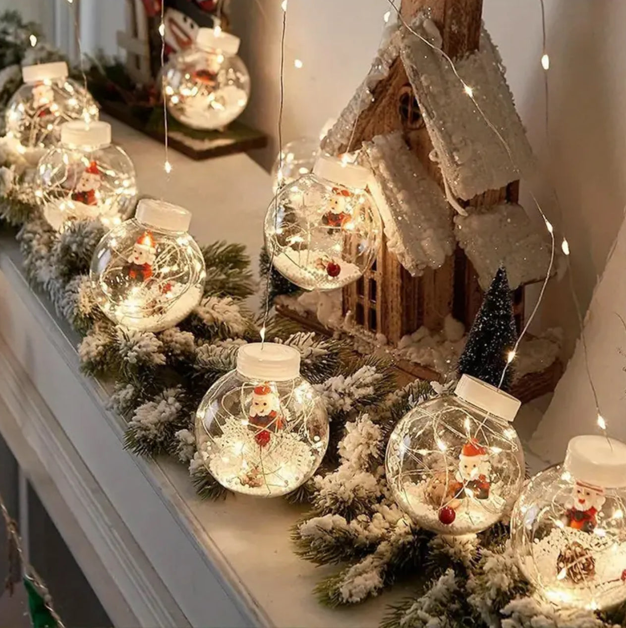 10pcs Christmas wish ball LED Garland curtain light