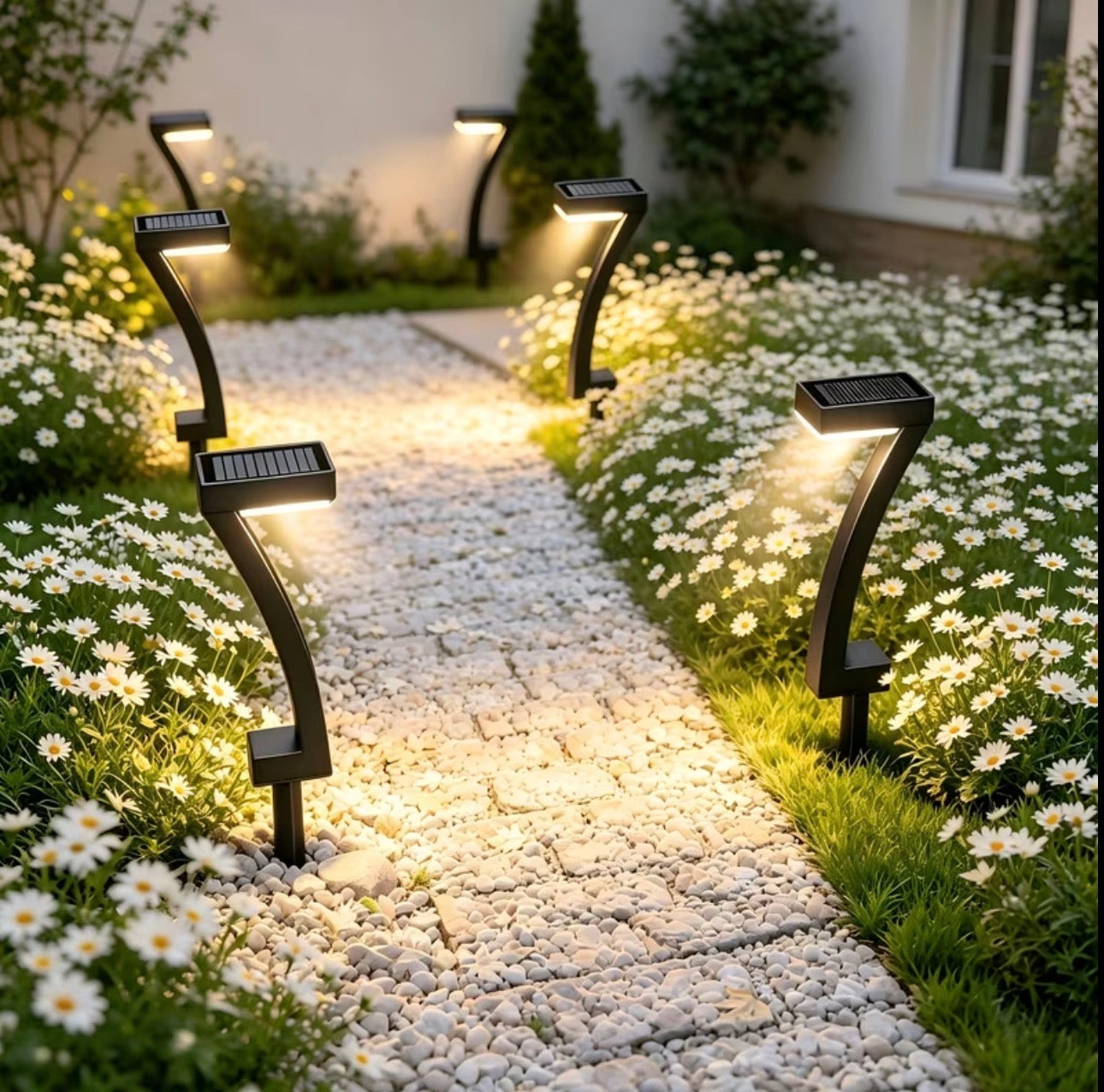 Novelty Solar Garden Pathway Lights – 6pcs Set