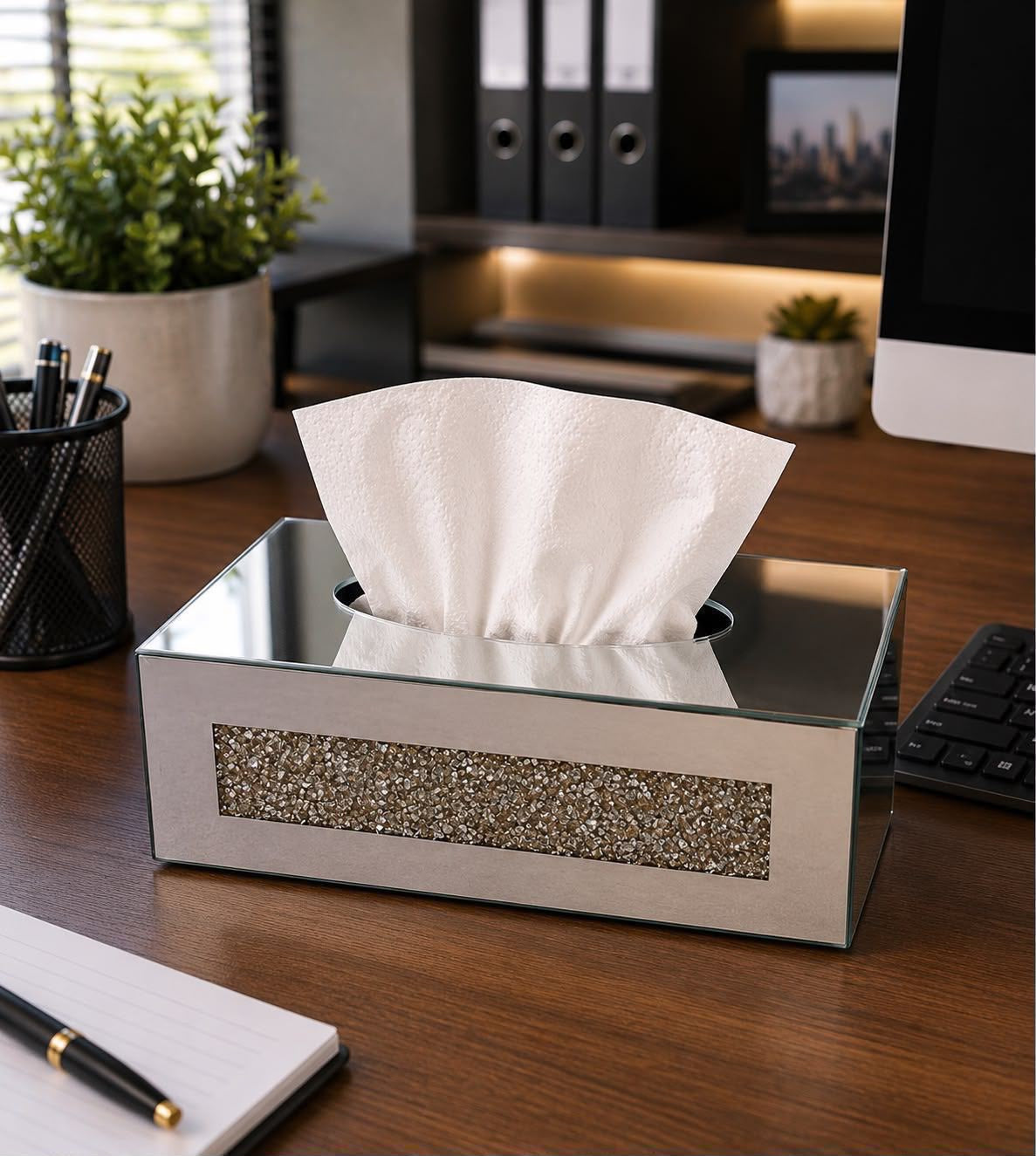 Crystal Glass serviette box