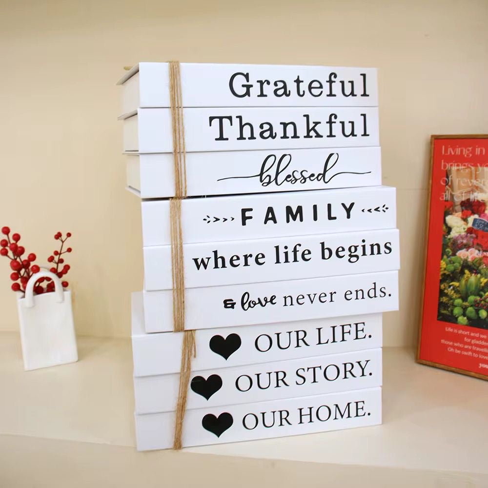 3pc Decorative books for modern home decor