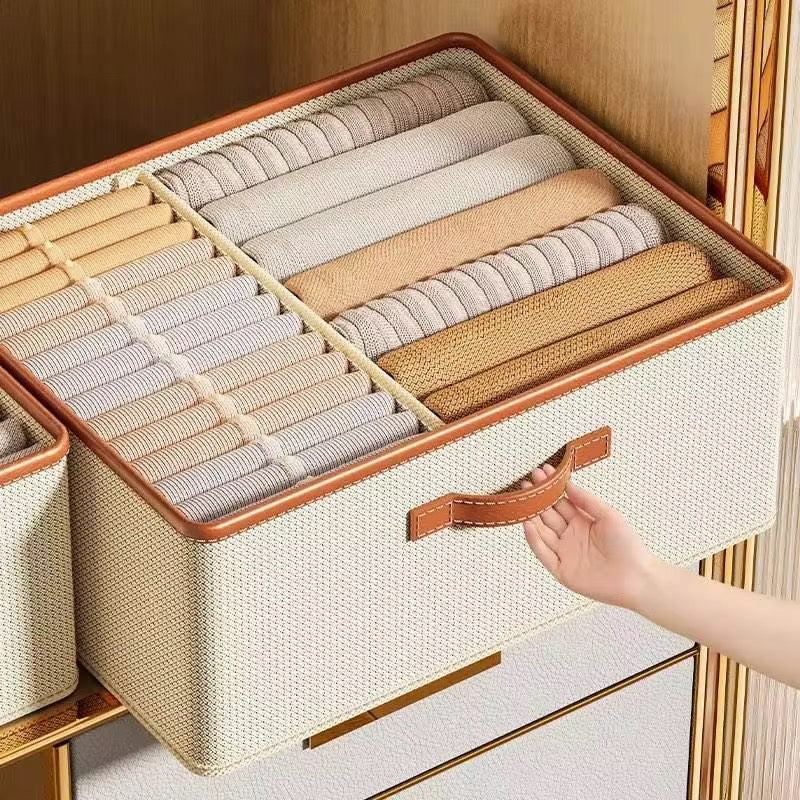 Versatile Foldable double compartment closet organizer