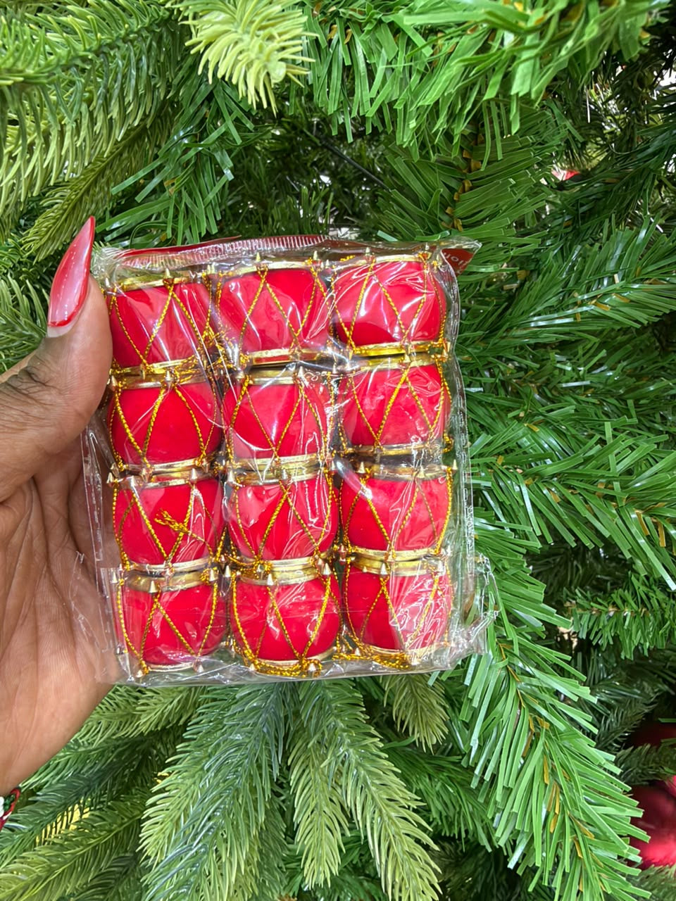 12pc red drums set