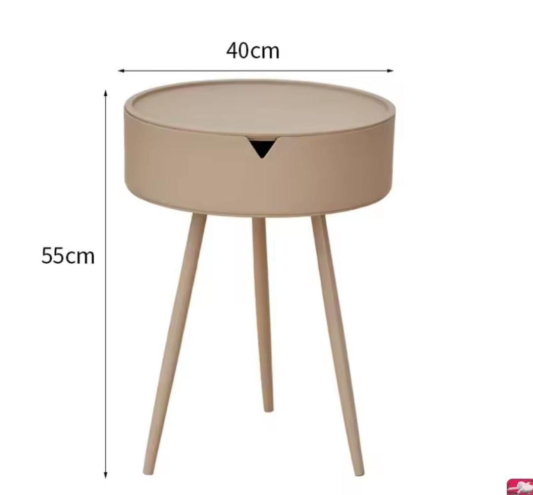 Modern Nightstand, Bedroom Side Table with Hidden Storage