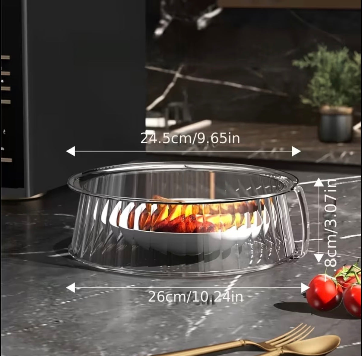 2pcs transparent multipurpose stackable multi-layer food cover