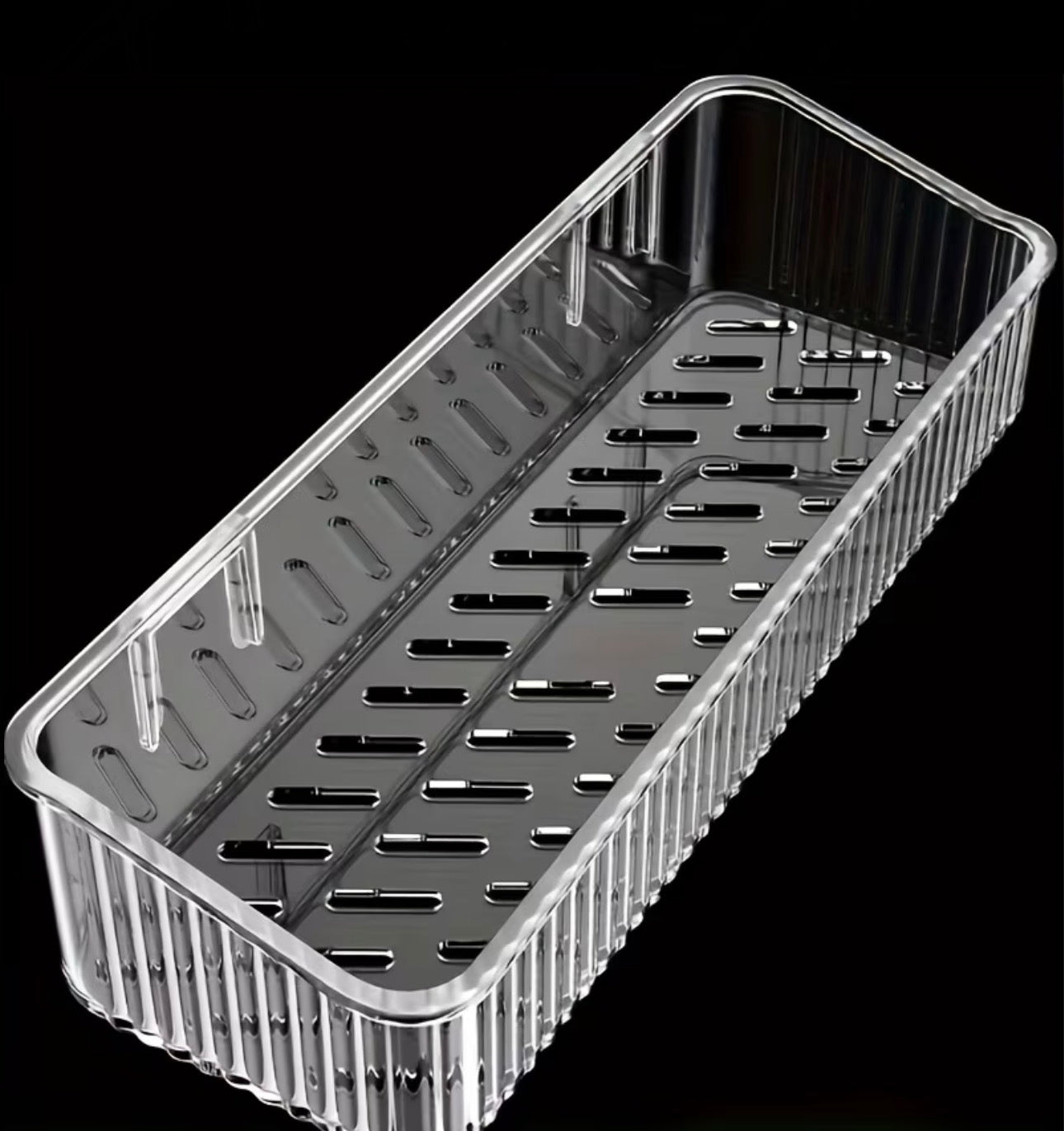 Acrylic wall mounted bathroom organizer