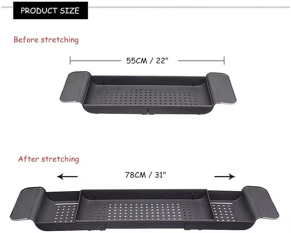 Expandable bathtub caddy tray/ bathtub organizer