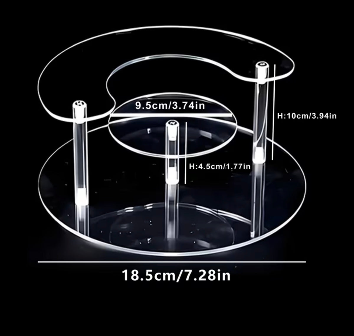 Acrylic round perfume display rack