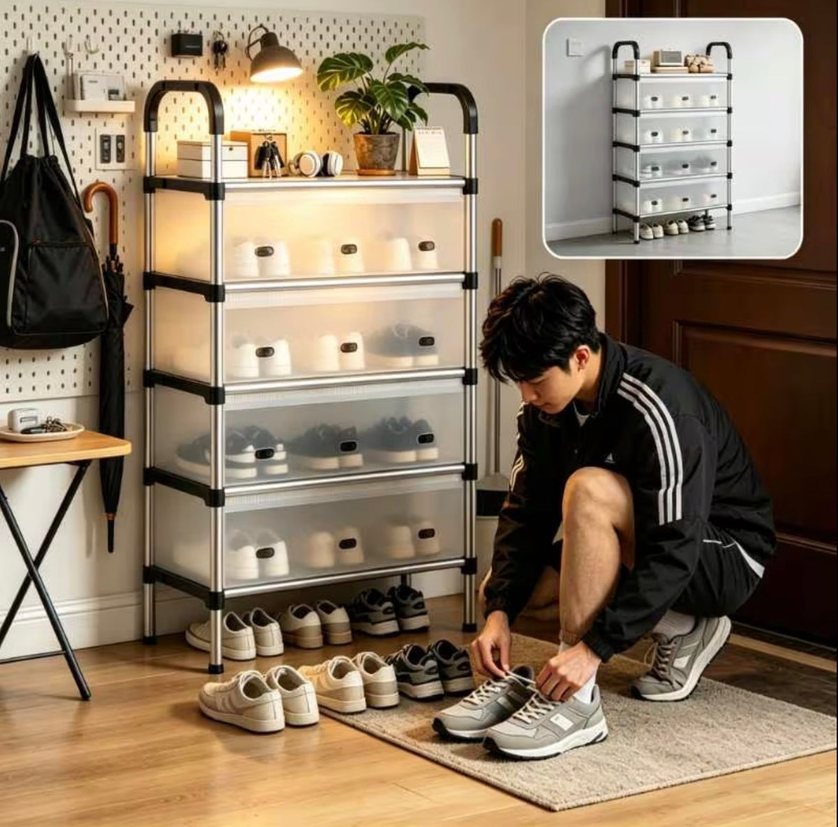 Shoe storage cabinet Foldable and space-saving design