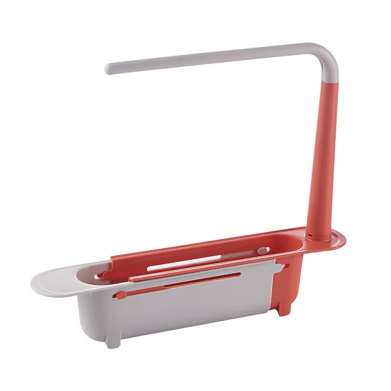 Telescopic sink caddy organizer