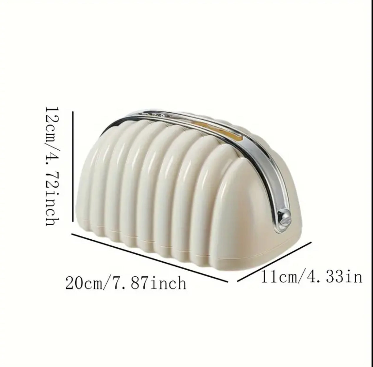 Creamy-White Shell Shaped Tissue Box Cover