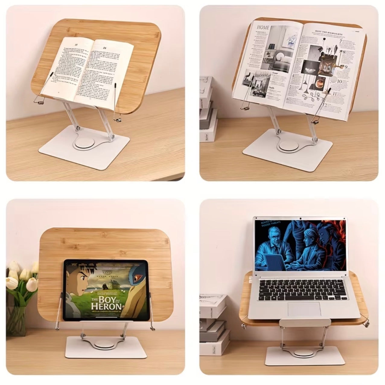 Portable Rotating Laptop & Bookstand
