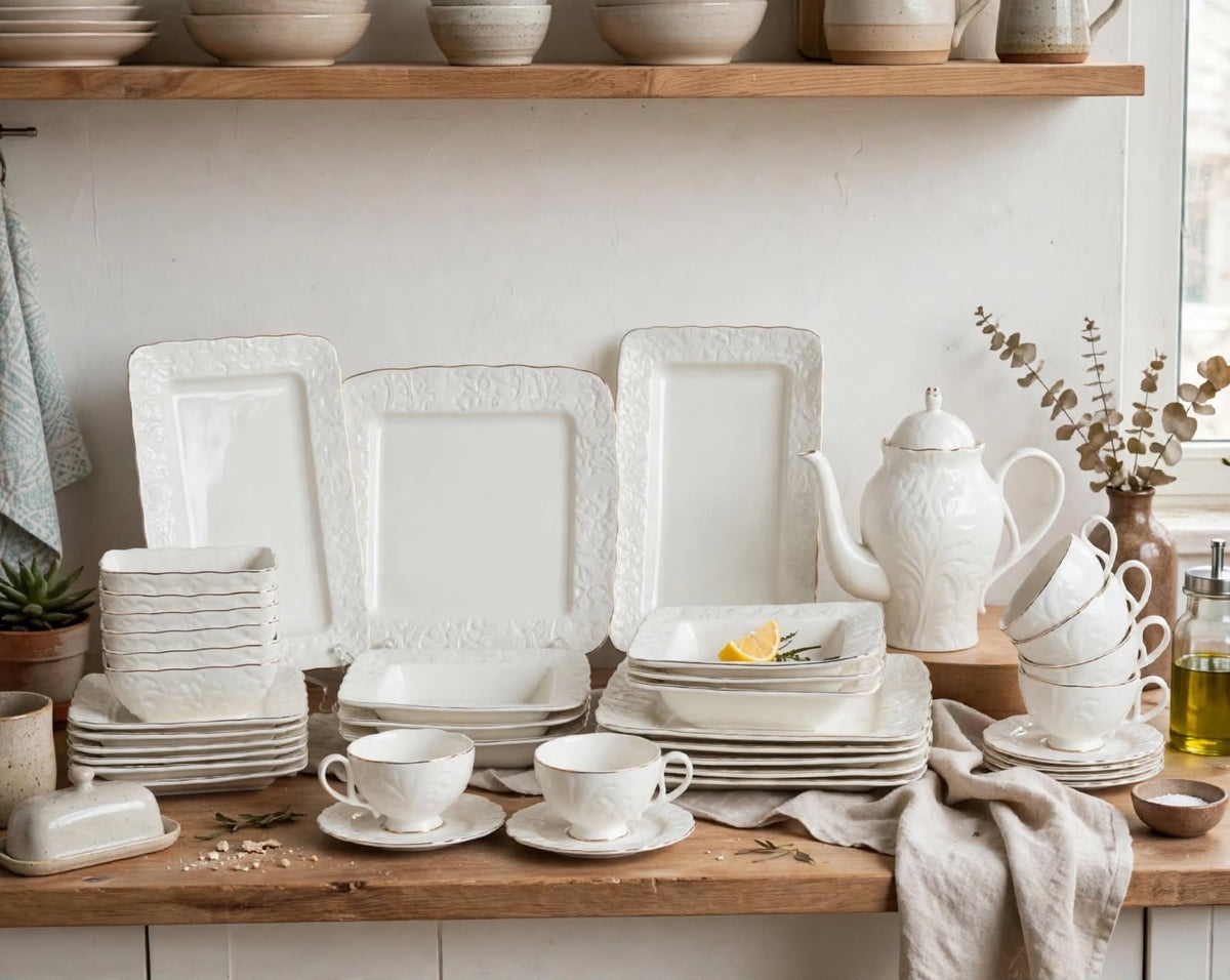English elegance, redefined 🤍✨
39PCS Fine Porcelain Dinner Set
