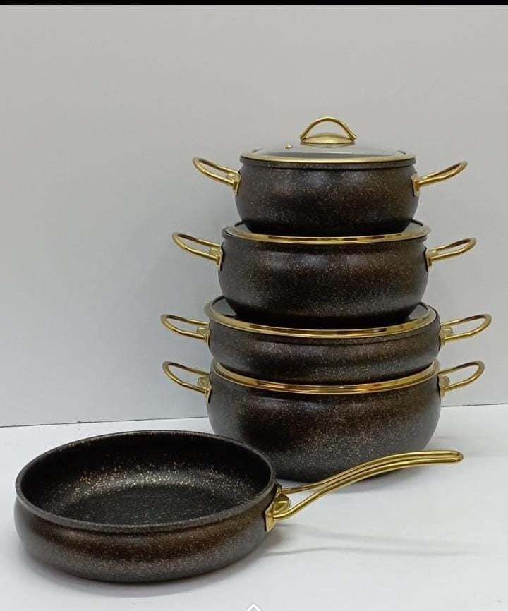 High quality USFE HEAVY ELEGANT 9pcs Granite serving/ cooking pots