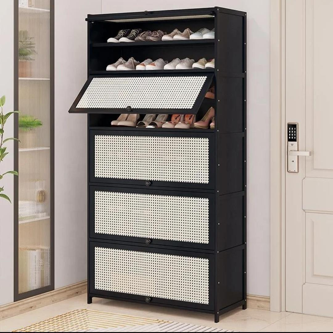 Rattan Bamboo Shoe Cabinet