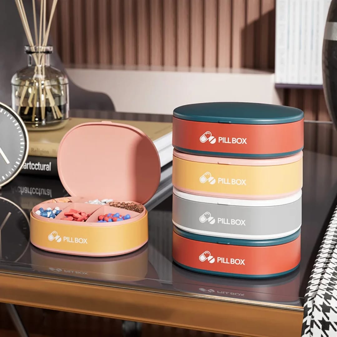 Travel mini 6 grid medicine travel organizers.