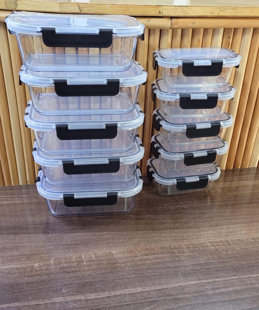 10 pcs set food grade glass storage containers