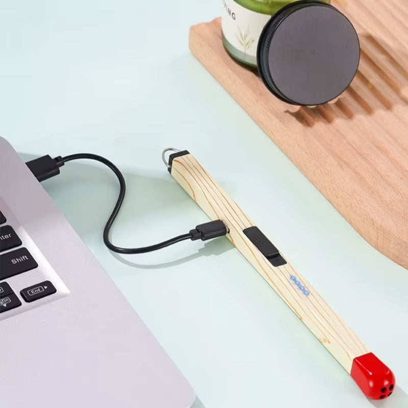 Rechargeable match shaped lighter