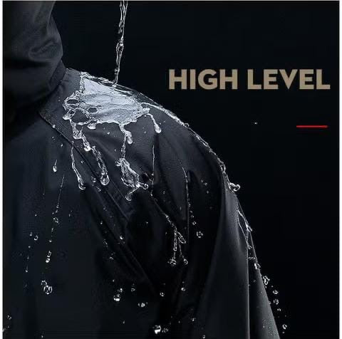 Long black Adult Raincoat