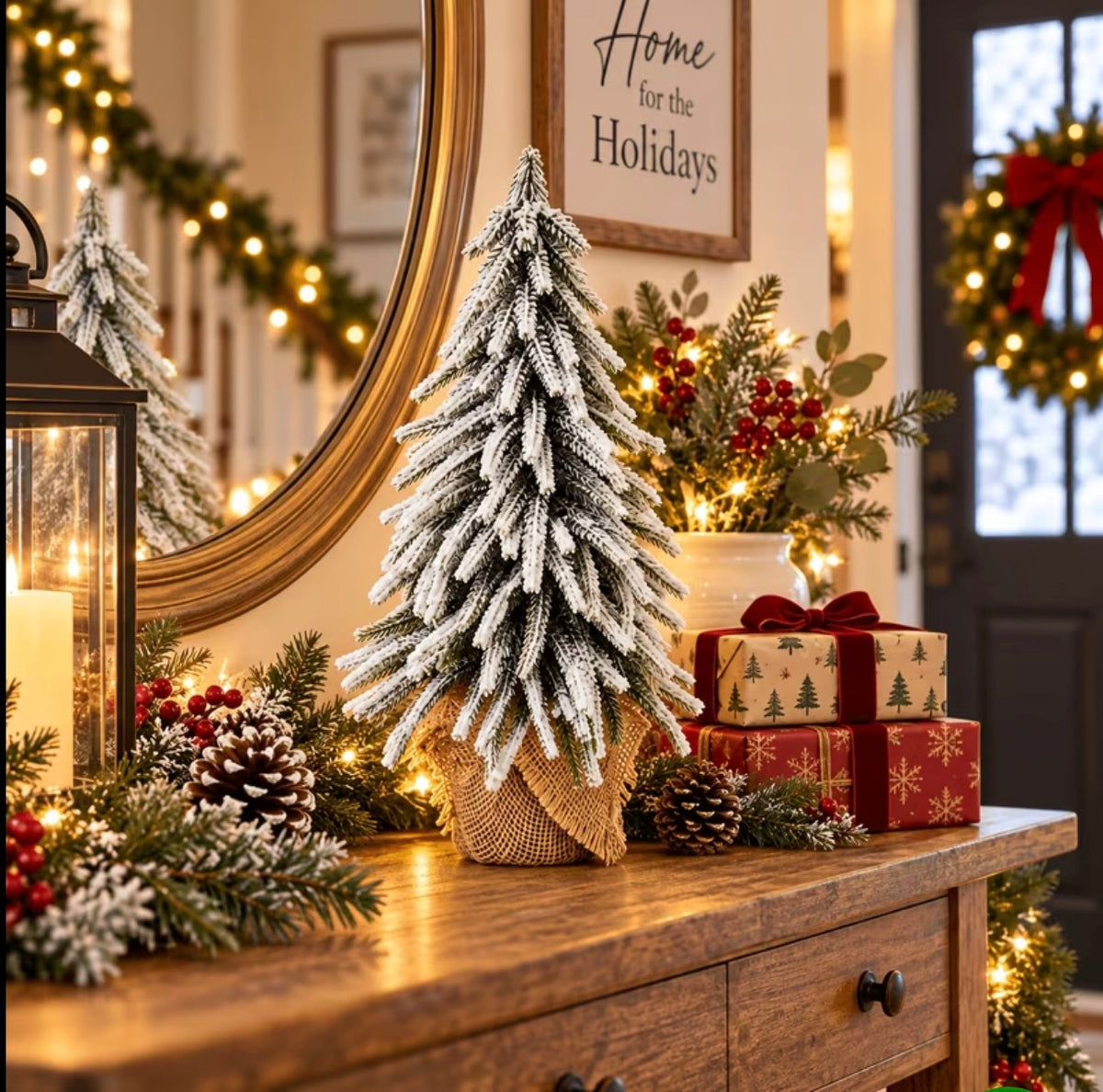 60cm Snow-Covered Christmas Tree Decoration 🎄