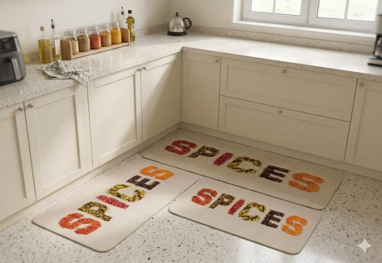 Three Pieces kitchen mat