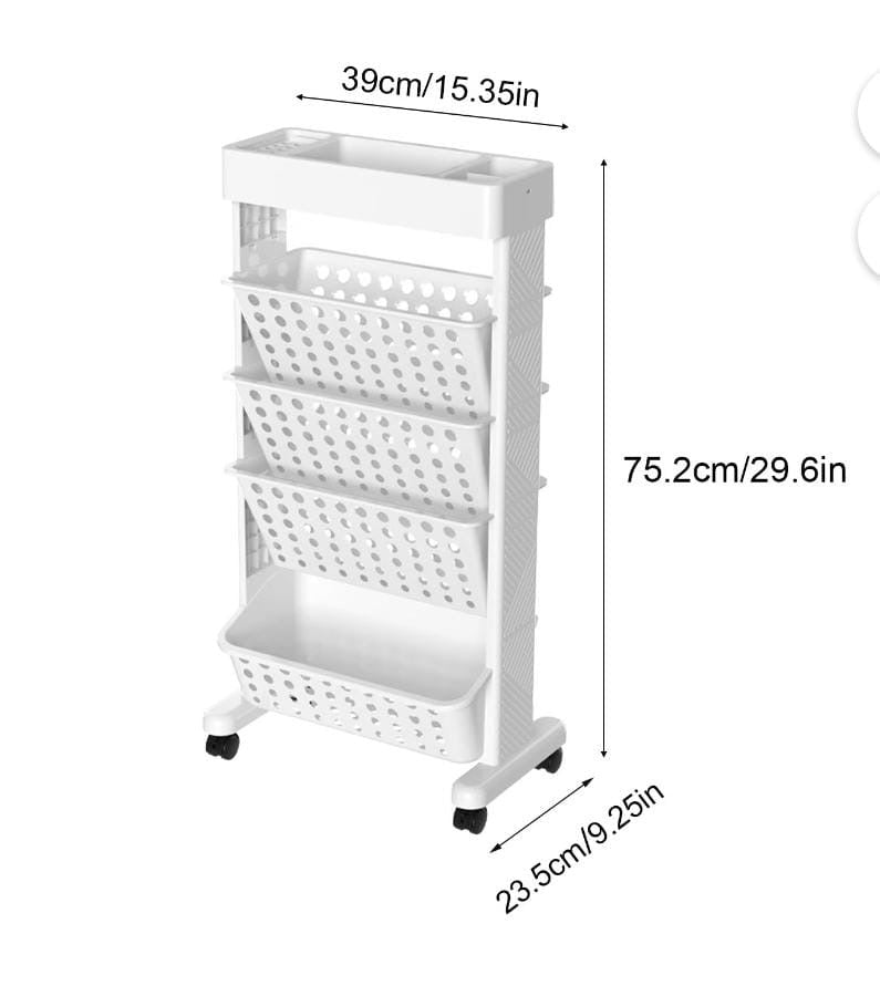 5 Tier Rolling Utility Cart