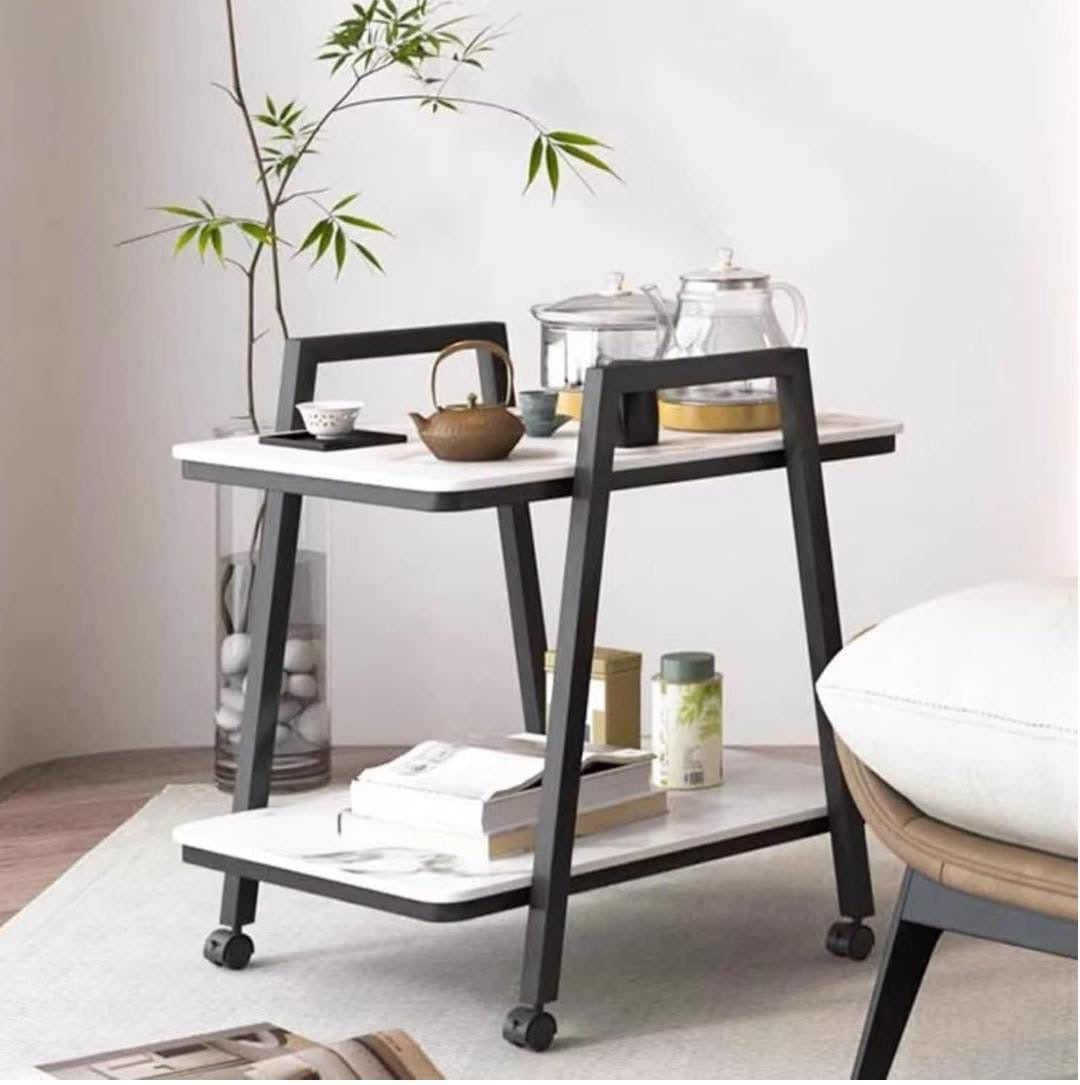 Rolling End Table,Mobile Side Table