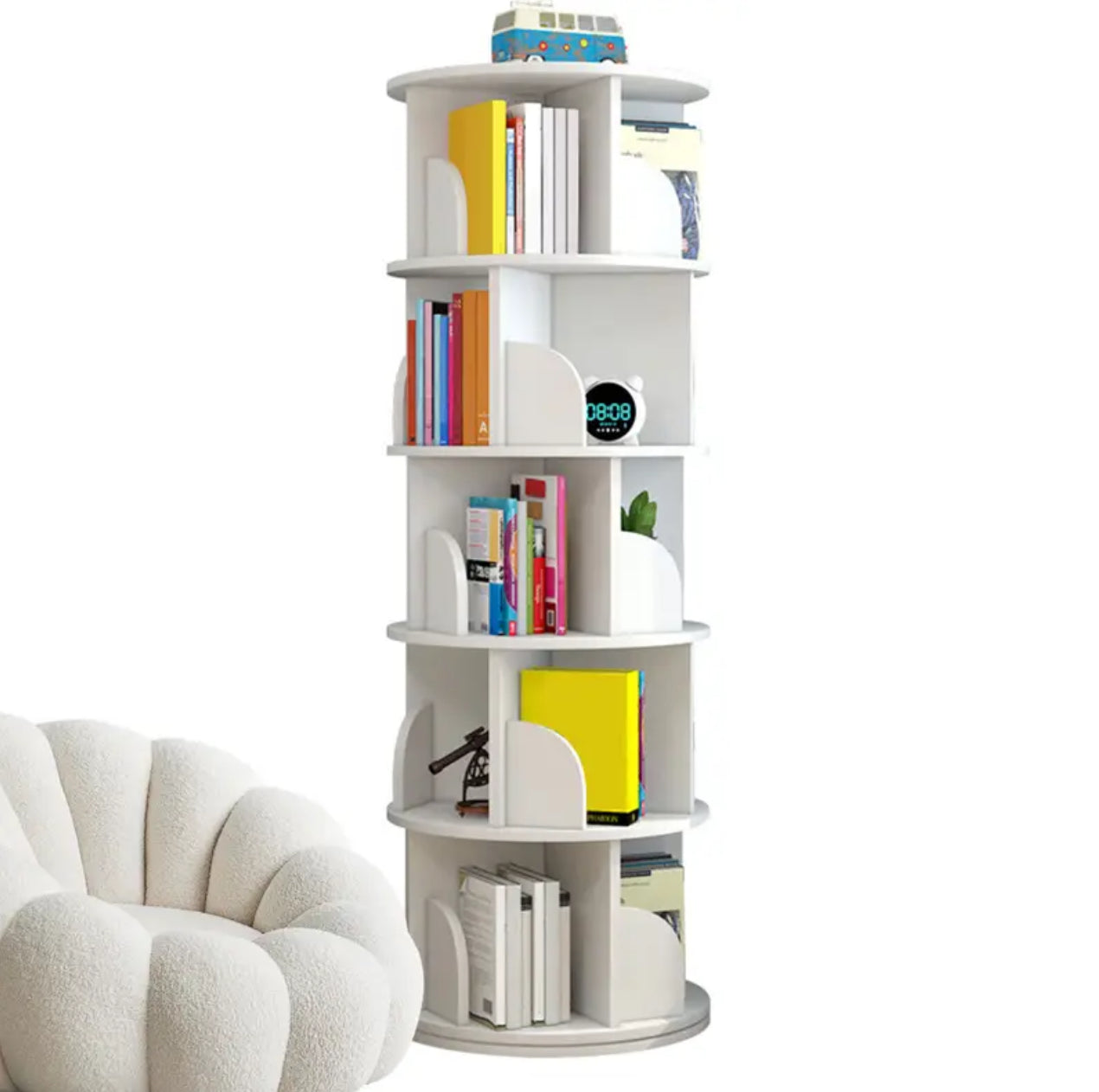 Rotating book shelf