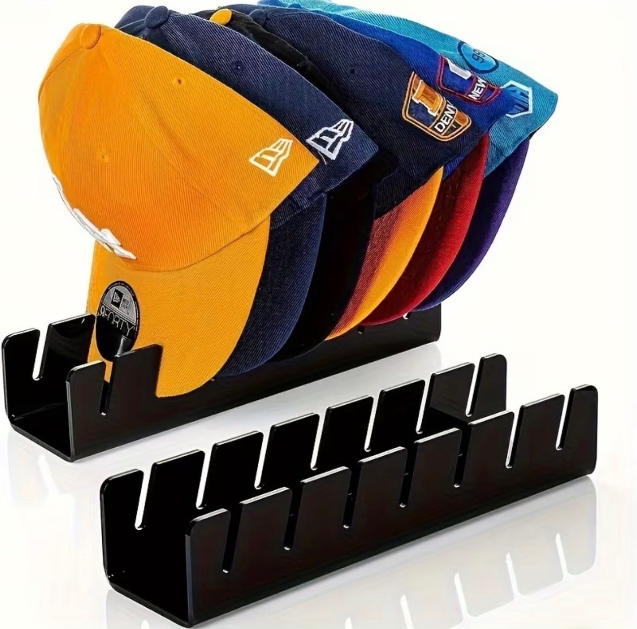 Baseball Cap Display Rack Acrylic Cap Storage Rack With Slots