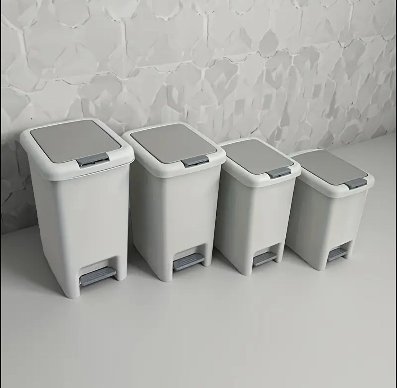 Pedal Dustbin with dual opening by foot press or hand press