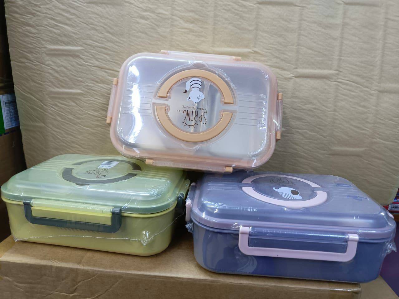 Bento lunch box with 2 compartment