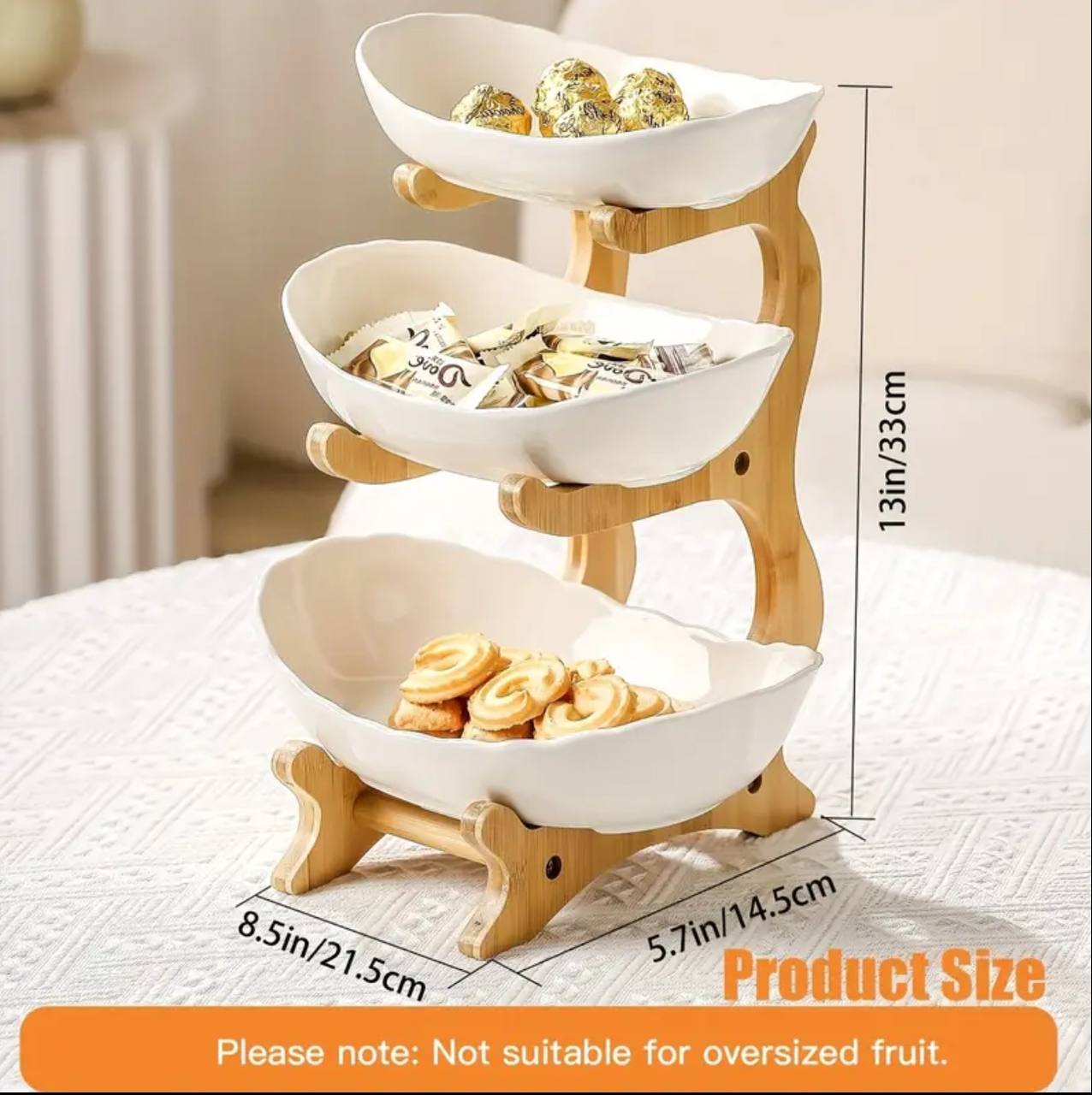 3 layer ceramic fruit
