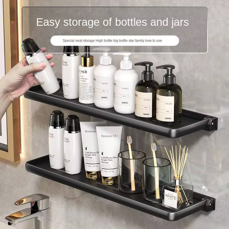 Foldable Metallic Rectangular Multi-purpose Floating shelf