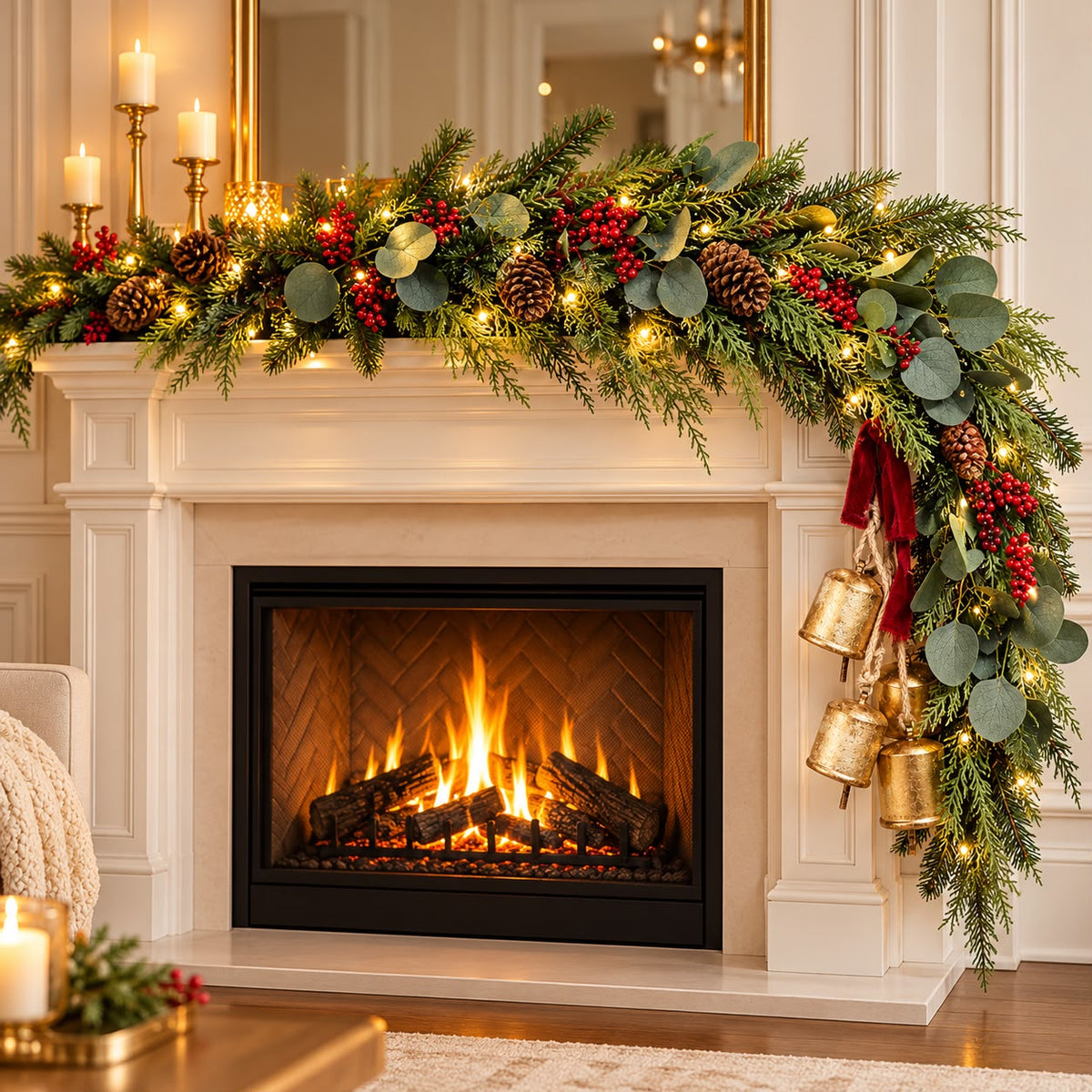 Premium Christmas Garland with LED Lights