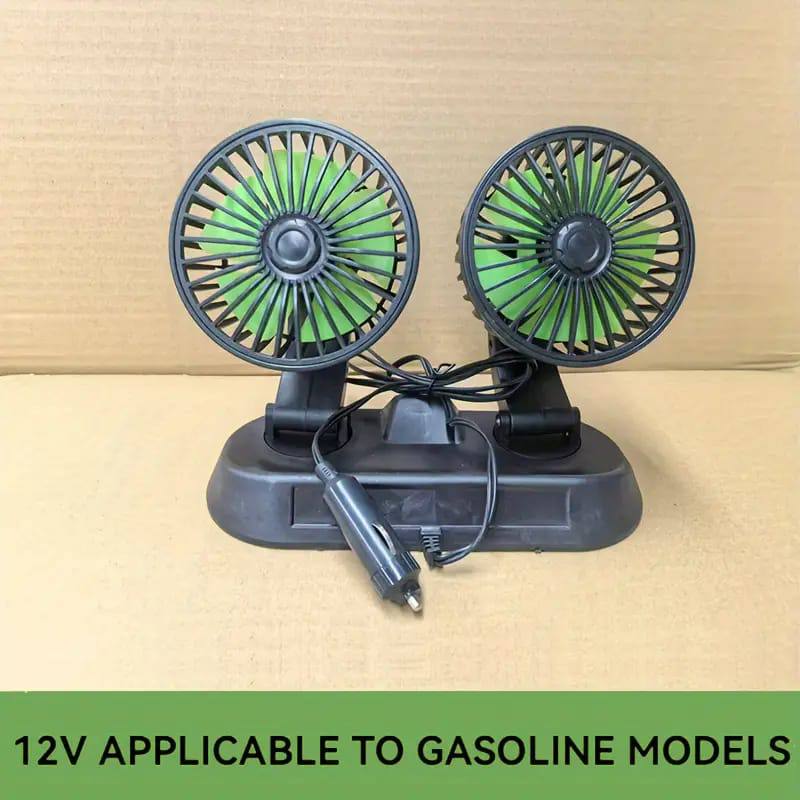 2 speed Double headed vehicle fan (Car Cigar lighter DC powered)