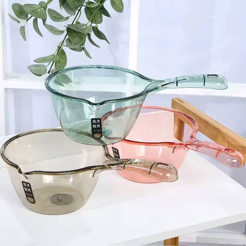 1Pc Transparent Long Handle Water Scoop