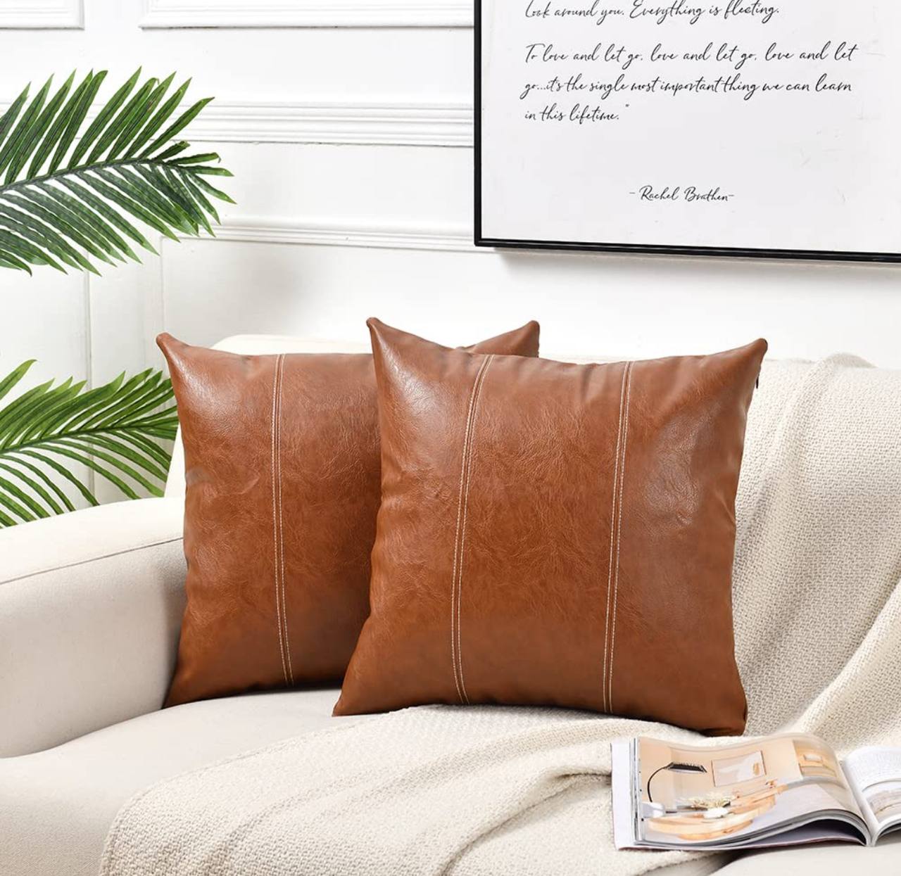 Premium quality leather Throw Pillow case
Square 45*45cm