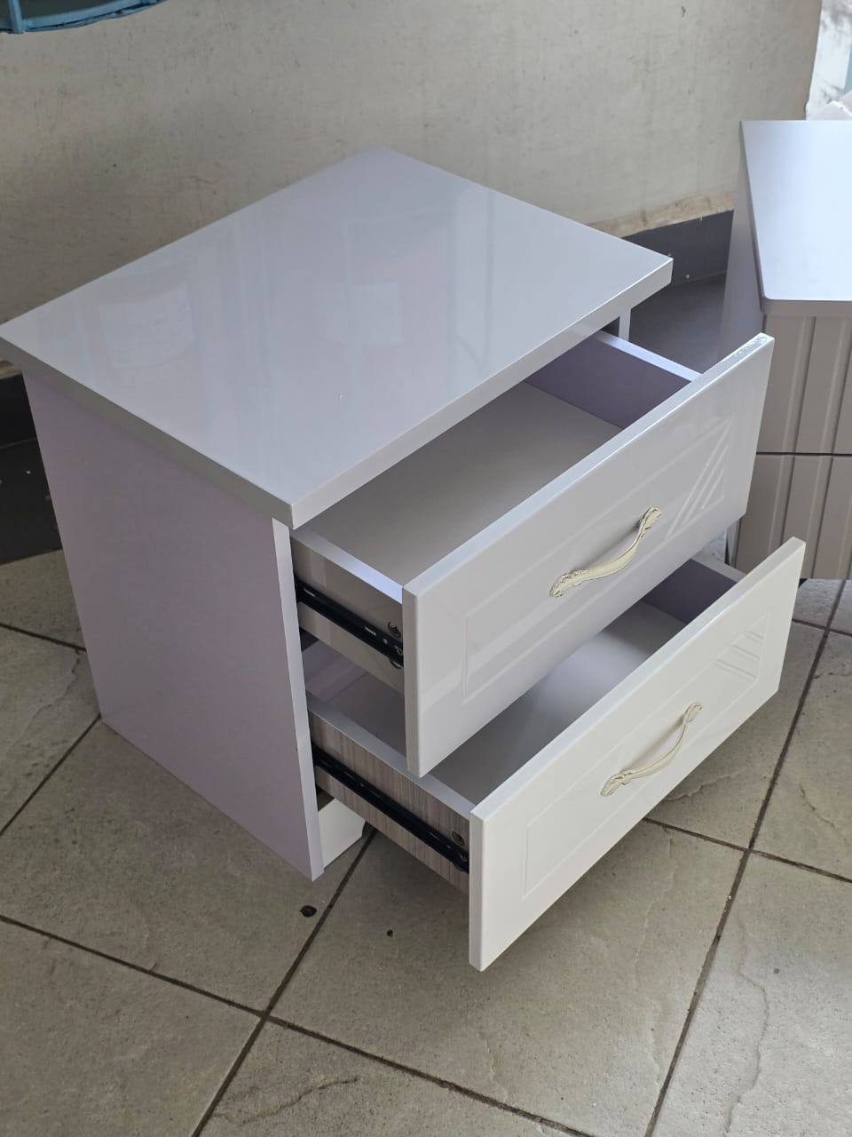 Solid wood bedside table nightstand