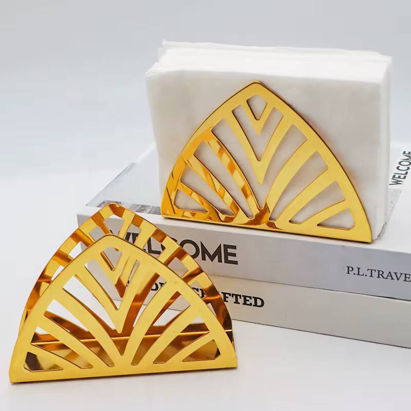 Simple luxury gold napkin holder