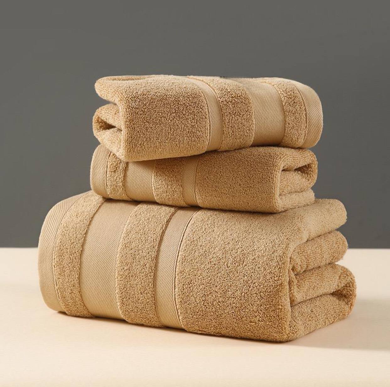 Combed Cotton Bath Towel Sets 3pcs