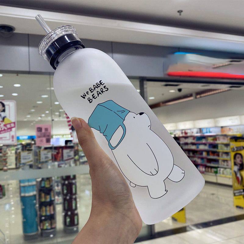 1000ml frosted water bottle