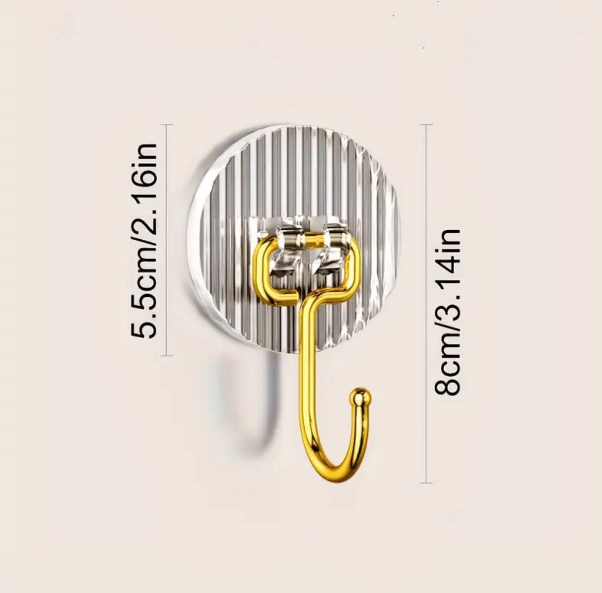 Set of 5 Golden Acrylic Hooks