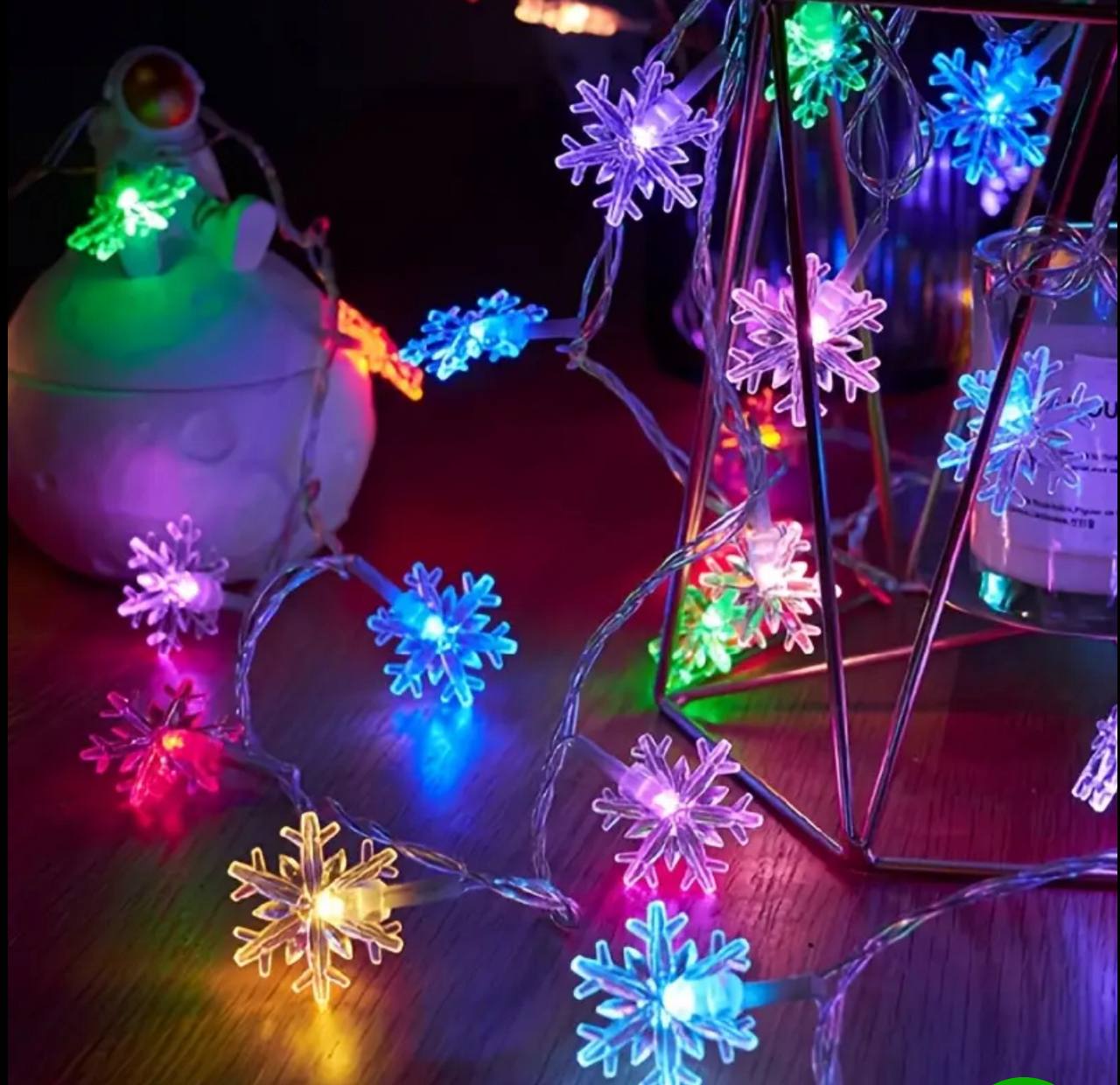 10 METERS Christmas SNOWFLAKE LED LIGHTS FAIRY WITH REMOTE