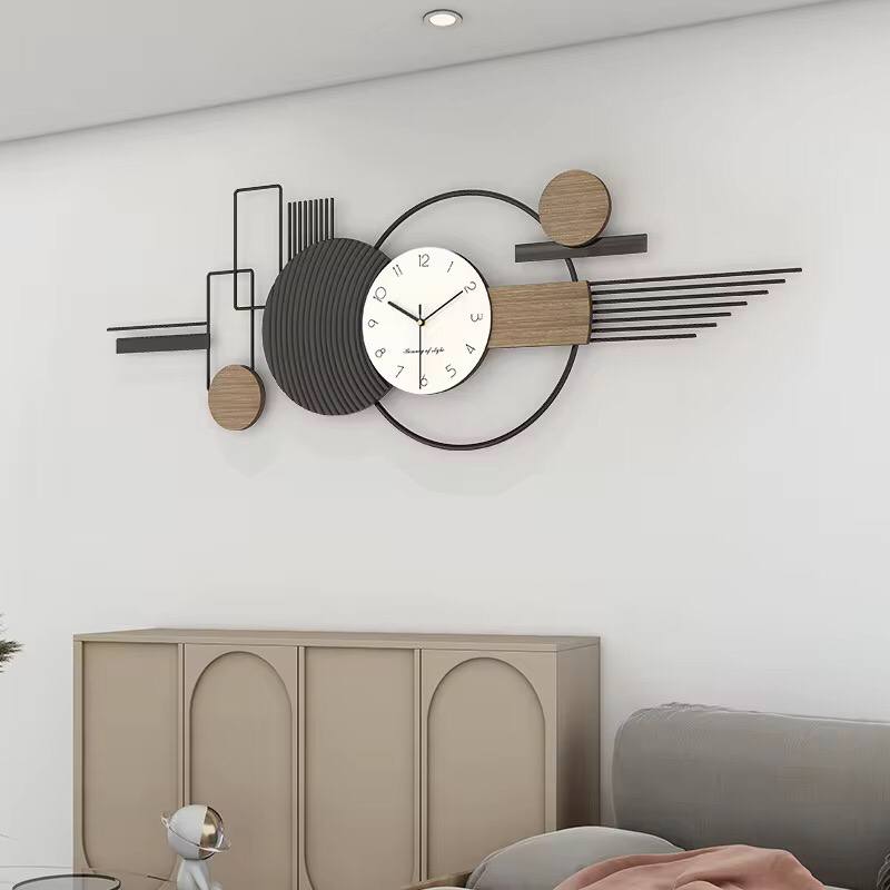 Long minimalist wall clock