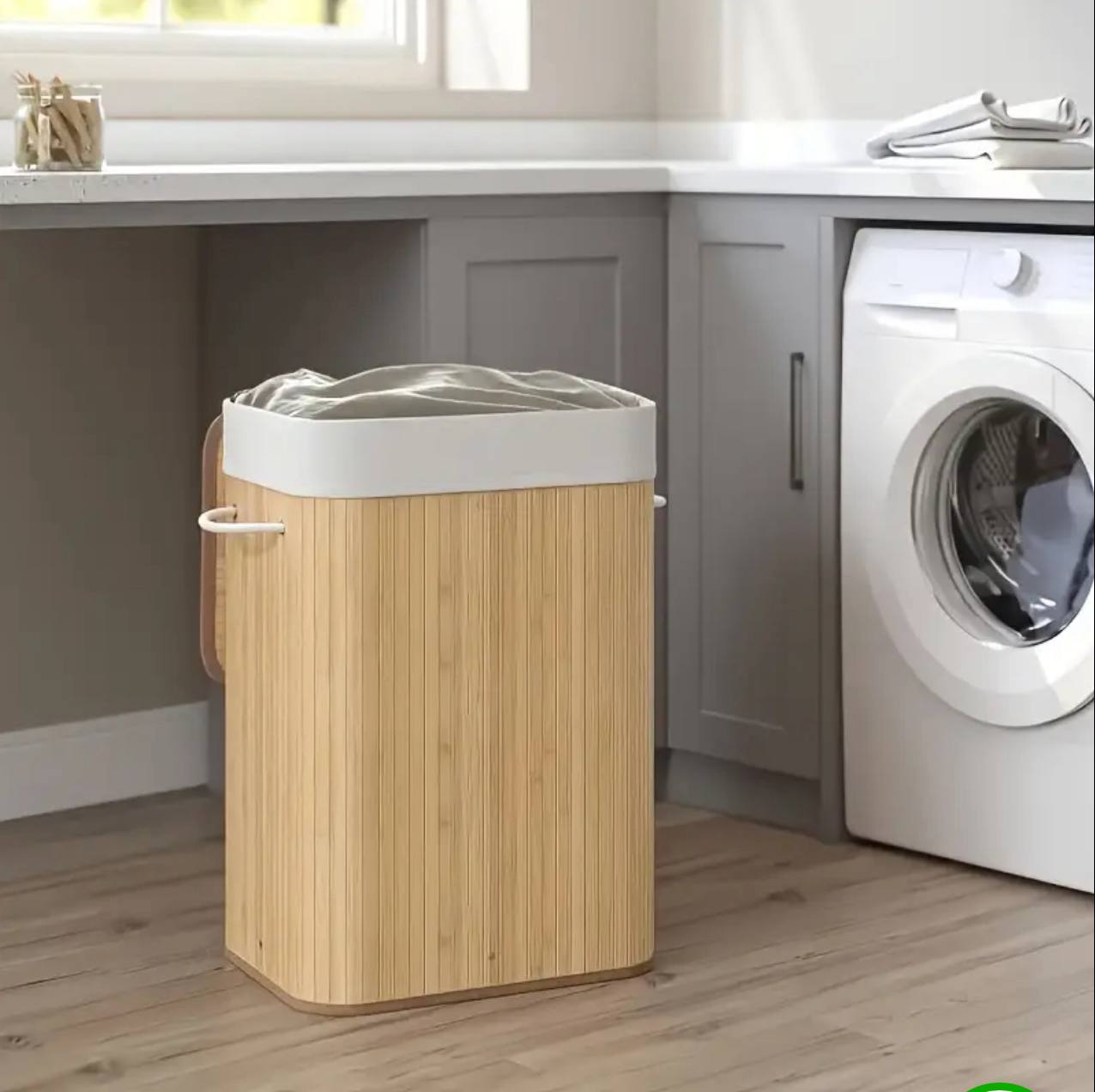 Bamboo laundry basket
Foldable