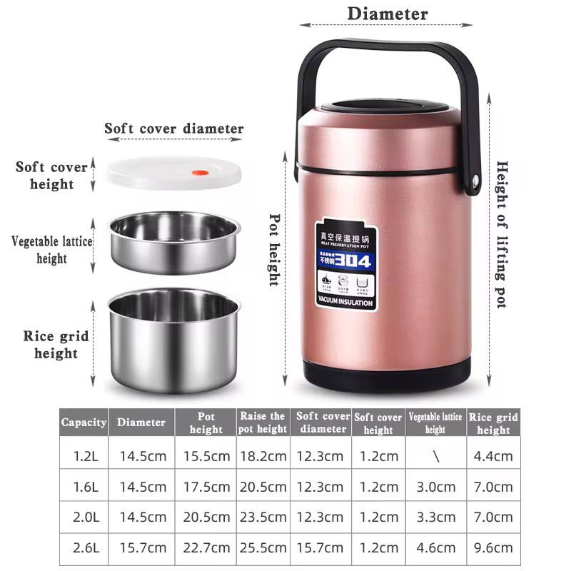 304 Stainless Steel Vacuum Thermal Lunch Box