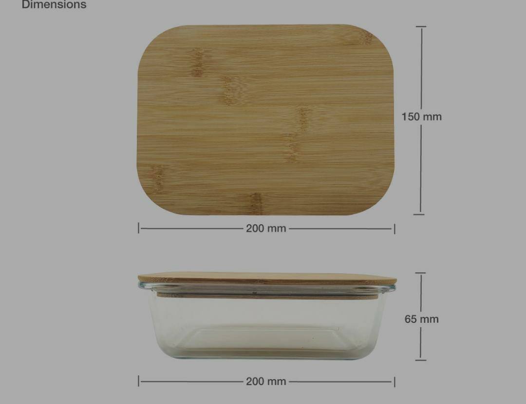 Airtight glass storage snack box