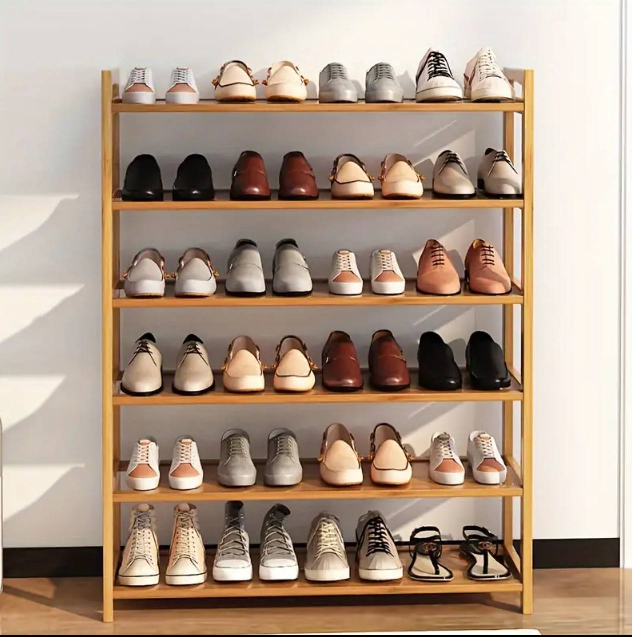 6 Layer Bamboo shoe rack