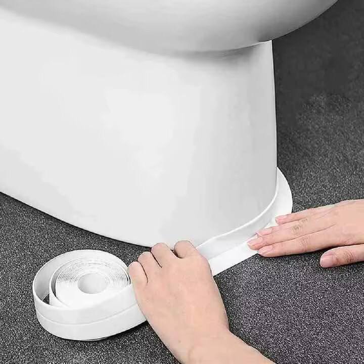 Sealing Tape Strip Bathroom Shower Sink Bath White Pvc Self Adhesive Waterproof Wall Stickers